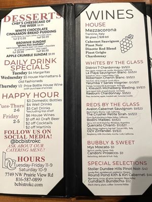 Menu photo 5 BC Bistro Kansas City, MO