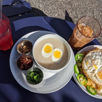 The Breakfast Den - Hibiscus lemonade, rice porridge and thit ko hash - Breakfast & Brunch Near Me - Philadelphia, Pennsylvania The Breakfast Den - Hibiscus lemonade, rice porridge and thit ko hash - Breakfast & Brunch Near Me - Philadelphia, Pennsylvania