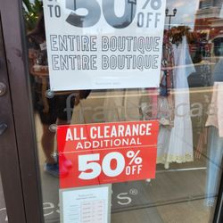 Francesca's - Today, the entire store was 50% off.
