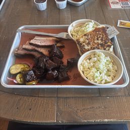 Brunt ends and brisket with cold slaw Brunt ends and brisket with cold slaw