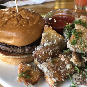 Backslope Brewing - Standard burger and Parmesan fries - Breweries Near Me - Columbia Falls, Montana Backslope Brewing - Standard burger and Parmesan fries - Breweries Near Me - Columbia Falls, Montana