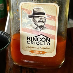 El Rincón Criollo - Hot sauce made in house...very hot but good in moderation.