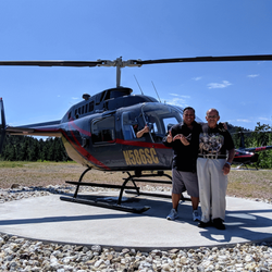 Black Hills Aerial Adventures - My Dad and finishing our tour. Amazing experience, outstanding staff (Laurie, Callen, Ken (?), Everyone there is first class!!