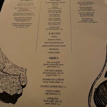 Masons Steakhouse - Menu - Steakhouses Near Me - Quincy, Massachusetts Masons Steakhouse - Menu - Steakhouses Near Me - Quincy, Massachusetts