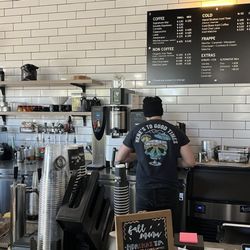 Global Coffee - Barista in action!