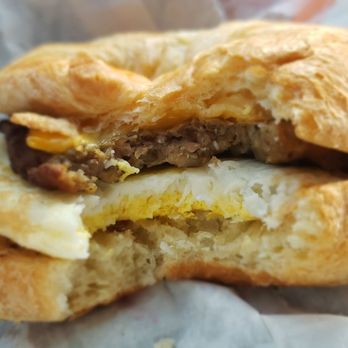 Dunkin' - Inside the sausage croissant - Donuts Near Me - Hales Corners, Wisconsin Dunkin' - Inside the sausage croissant - Donuts Near Me - Hales Corners, Wisconsin