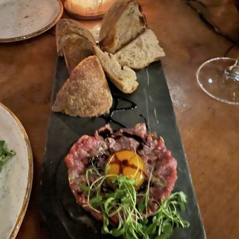 Horn and Cantle - Bison tartar, outstanding - New American Near Me - Big Sky, Montana