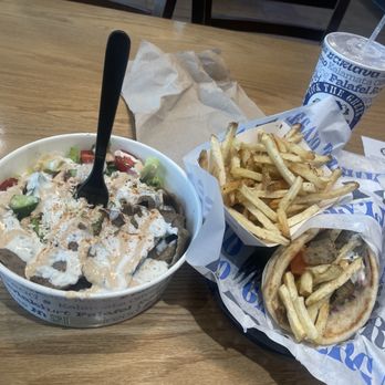 Nick The Greek - Gyro Bowl and Pork Gyro Pita and Fries - Greek Near Me - Elk Grove, California