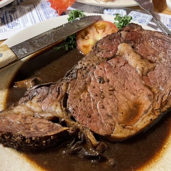 Anglers Restaurant - Juicy prime rib with pepper corn au jus - Seafood Near Me - Searsport, Maine Anglers Restaurant - Juicy prime rib with pepper corn au jus - Seafood Near Me - Searsport, Maine
