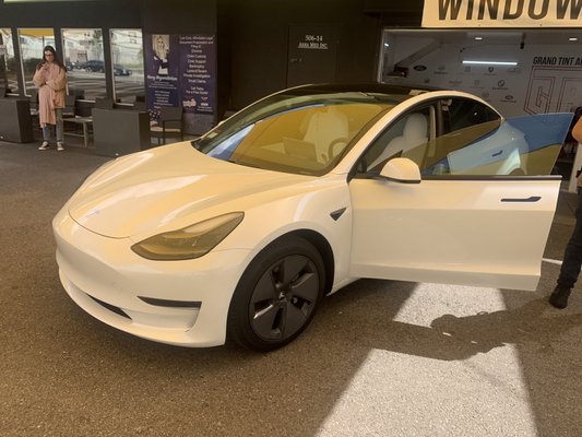 Ceramic film installation for The Tesla - Ceramic film installation for The Tesla