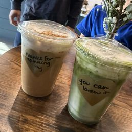 Cinnabear and Sweet Vanilla Bean Matcha Latte