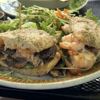 Betta Bar And Seaside Grill - Shrimp and mushroom on ciabatta - Seafood Near Me - Port Townsend, Washington Betta Bar And Seaside Grill - Shrimp and mushroom on ciabatta - Seafood Near Me - Port Townsend, Washington