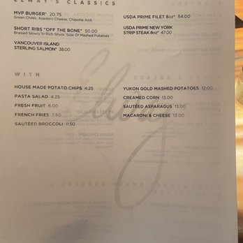 Elway's - Menu - New American Near Me - Denver, Colorado Elway's - Menu - New American Near Me - Denver, Colorado