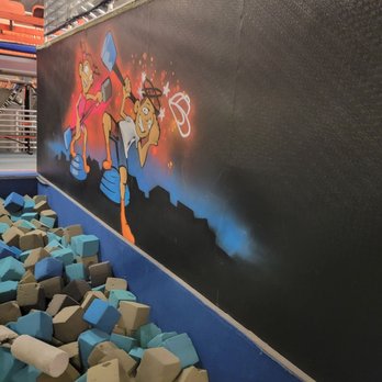 Sky Zone Trampoline Park - Joust section - foam "bricks" - 11/4/22 - Trampoline Parks Near Me - Las Vegas, Nevada Sky Zone Trampoline Park - Joust section - foam "bricks" - 11/4/22 - Trampoline Parks Near Me - Las Vegas, Nevada