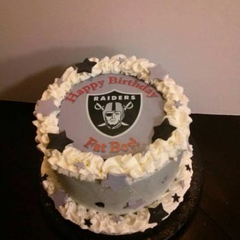 Double E Delights - a birthday cake for a raiders fan - Bakeries Near Me