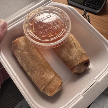 Jimmy's Asian Food - "Egg rolls". Two small spring rolls for $10 - Sushi Bars Near Me - Anchorage, Alaska