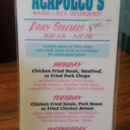 Weekly specials