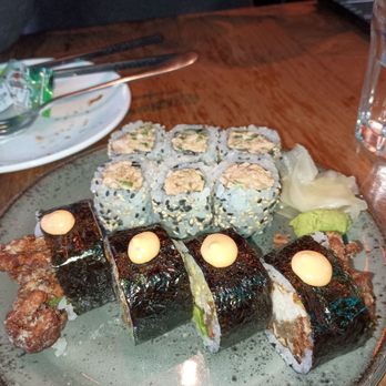 Izakaya Fishtown - Soft shell crab roll, broiled salmon roll - Sushi Bars Near Me - Philadelphia, Pennsylvania Izakaya Fishtown - Soft shell crab roll, broiled salmon roll - Sushi Bars Near Me - Philadelphia, Pennsylvania