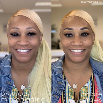 Beauty Method - Before & after : old microblading cover up with new ombre powder brows - Permanent Makeup Near Me - Dublin, California Beauty Method - Before & after : old microblading cover up with new ombre powder brows - Permanent Makeup Near Me - Dublin, California
