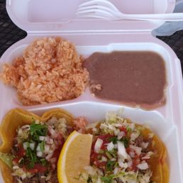 The 2 tacos combination plate. The 2 tacos combination plate.