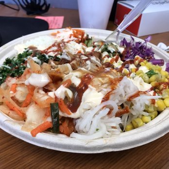 BIBIBOP Asian Grill - Spicy chicken bowl topped with nearly all the veggies :) - Asian Fusion Near Me - Chicago, Illinois BIBIBOP Asian Grill - Spicy chicken bowl topped with nearly all the veggies :) - Asian Fusion Near Me - Chicago, Illinois