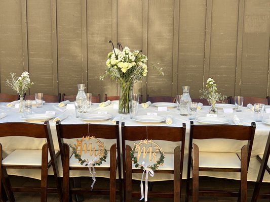 Photo of Sisters Saloon & Ranch Grill - Sisters, OR, US. Table at Sisters Saloon, outdoor patio