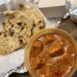 Paneer Tikka Masala- with 8 oz rice Garlic Chive Naan Paneer Tikka Masala- with 8 oz rice Garlic Chive Naan