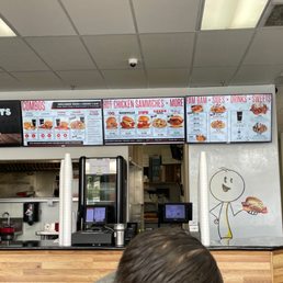 the menu of a fast food restaurant the menu of a fast food restaurant