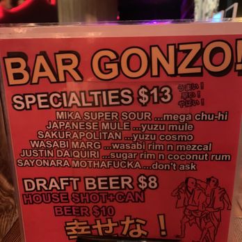 GONZO! - Drink Specials - Ramen Near Me - Carlsbad, California GONZO! - Drink Specials - Ramen Near Me - Carlsbad, California