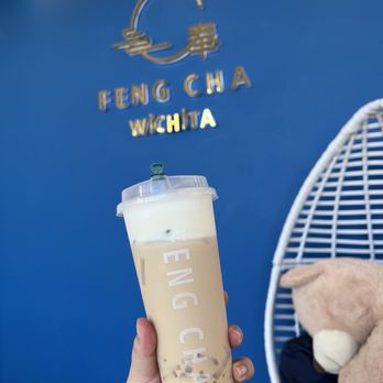 Feng Cha - Wichita - Classic milk black tea with cheese foam and lychee jelly - Desserts Near Me - Wichita, Kansas
