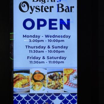 Big Al's Oyster Bar - hours of operation - Seafood Near Me - Las Vegas, Nevada Big Al's Oyster Bar - hours of operation - Seafood Near Me - Las Vegas, Nevada