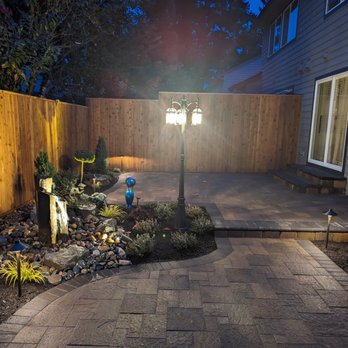 Artistic Landscapes - a backyard with a pathway and lights - Landscaping Near Me - Tigard, Oregon Artistic Landscapes - a backyard with a pathway and lights - Landscaping Near Me - Tigard, Oregon