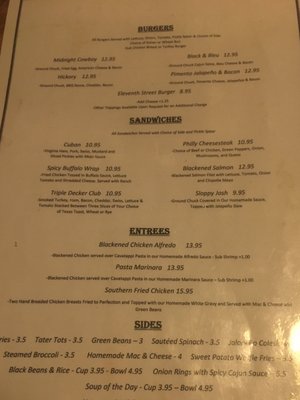 Menu photo 6 Eleventh Street Pub Atlanta, GA