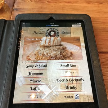 Hummus Kitchen - Menu on iPad - Middle Eastern Near Me - New York, New York