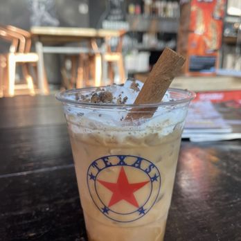 BarleyBean Coffee - Iced Brown Sugar Cinnamon Myracle Latte - Beer Bar Near Me - Austin, Texas