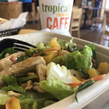 Tropical Smoothie Cafe - Ordered the Thai salad with Beyond Meat. The food and service was perfect and Bran was very friendly - Sandwiches Near Me - Miami, Florida Tropical Smoothie Cafe - Ordered the Thai salad with Beyond Meat. The food and service was perfect and Bran was very friendly - Sandwiches Near Me - Miami, Florida