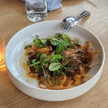 Kothai Republic - Slow shrooms - tender and tasty, love the crunchy parsnips and sauce - Wine Bars Near Me - San Francisco, California