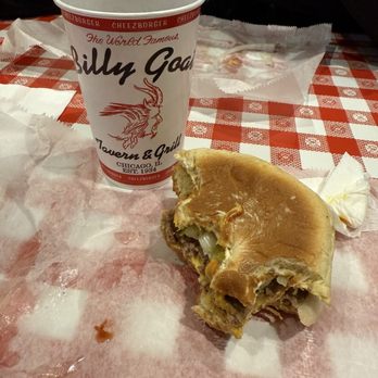 Billy Goat Tavern - Chicago - Cheeseburger and barqs root beer - Burgers Near Me - Chicago, Illinois