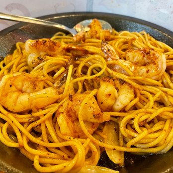 Sizzlin’ Place - Spicy Shrimp Aglio Olio Pasta - super yum! - Noodles Near Me - Rancho Cucamonga, California Sizzlin’ Place - Spicy Shrimp Aglio Olio Pasta - super yum! - Noodles Near Me - Rancho Cucamonga, California