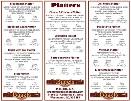 Menu photo 1 Bagels on Greene Montreal, QC