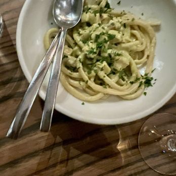 Trestle - Bucatini carbonara - New American Near Me - San Francisco, California Trestle - Bucatini carbonara - New American Near Me - San Francisco, California