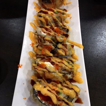 Sushi 9 - Tempura Roll (AYCE - $25.99): Pretty good, although a bit oily, tastes like fried cream cheese. - Sushi Bars Near Me - Katy, Texas Sushi 9 - Tempura Roll (AYCE - $25.99): Pretty good, although a bit oily, tastes like fried cream cheese. - Sushi Bars Near Me - Katy, Texas