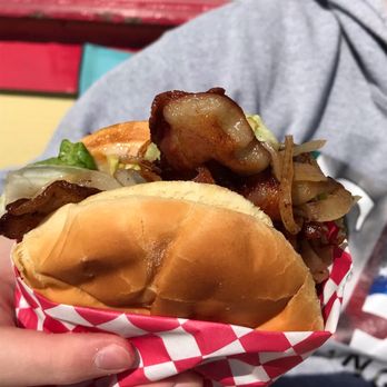Snack Shack - Bacon blue cheese burger (1/4 lbs patty) and fries - Diners Near Me - Eugene, Oregon