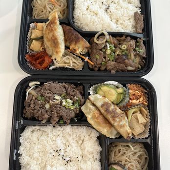 Dosirak Express - Short rib galbi bento (top) - so flavorful, highly recommend! Bulgogi bento (bottom) - bulgogi was a bit dry/tough - Korean Near Me - Irvine, California Dosirak Express - Short rib galbi bento (top) - so flavorful, highly recommend! Bulgogi bento (bottom) - bulgogi was a bit dry/tough - Korean Near Me - Irvine, California