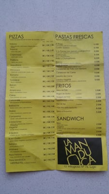Menu photo 1 La Manduca Lugo, LU