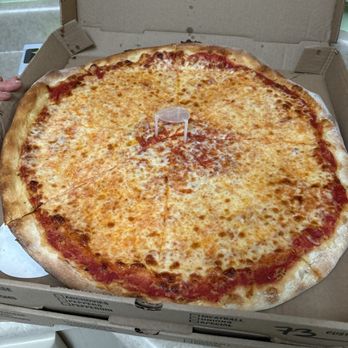 Michaelangelos Pizza and Subs - Large cheese, pizza edge to edge and folded on the edges they make them too big - Italian Near Me - Surf City, North Carolina