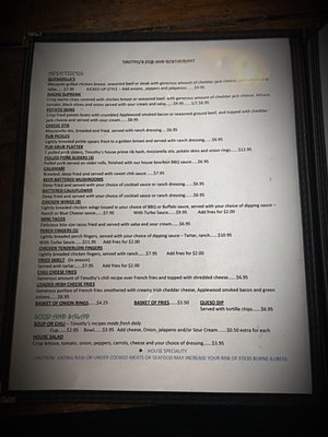 Menu photo 4 Timothy's Pub Gaylord, MI Menu photo 4 Timothy's Pub Gaylord, MI