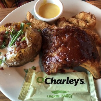 O'Charley's Restaurant & Bar - Ribs with chicken tenders and loaded baked potato! - American Near Me - Florence, Kentucky O'Charley's Restaurant & Bar - Ribs with chicken tenders and loaded baked potato! - American Near Me - Florence, Kentucky
