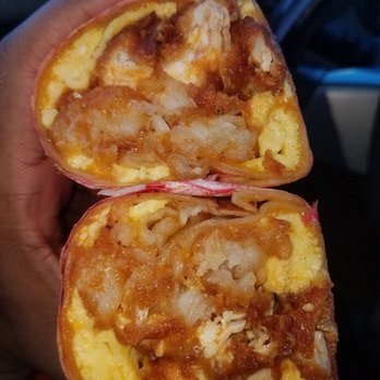 Cluck & Blaze - Breakfast chicken burrito. - Chicken Shop Near Me - Long Beach, California