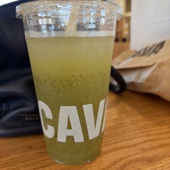 CAVA - Cucumber mint lime tea.... I have no picture of my food because I ate the entire thing.!!! - Mediterranean Near Me - Waco, Texas